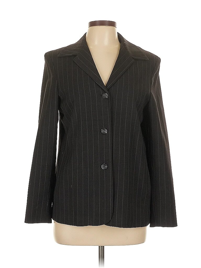Pre-owned Rafaella Wool Blazer Jacket In Black