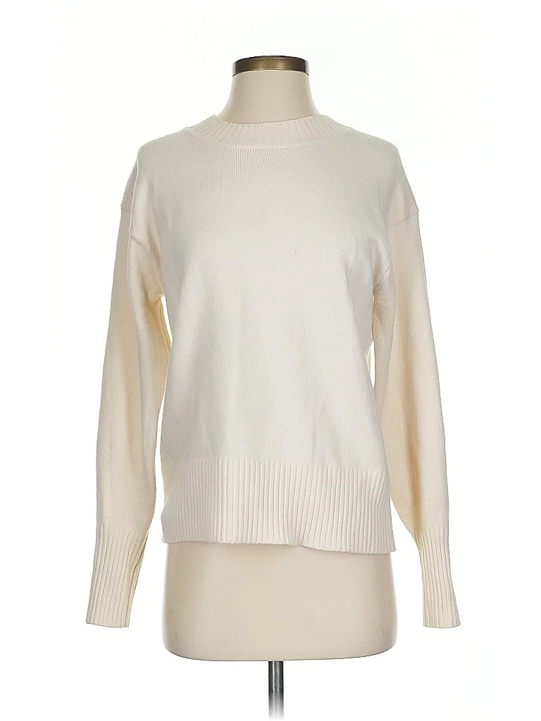 Pre-owned Banana Republic Factory Store Turtleneck Sweater In White