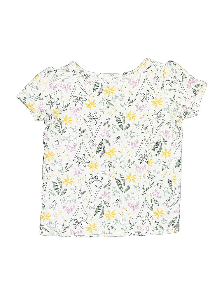 Just One You Made by Carter's 100% Cotton Floral Ivory Short Sleeve T-Shirt 12-18 MO / 18 MO - photo 1