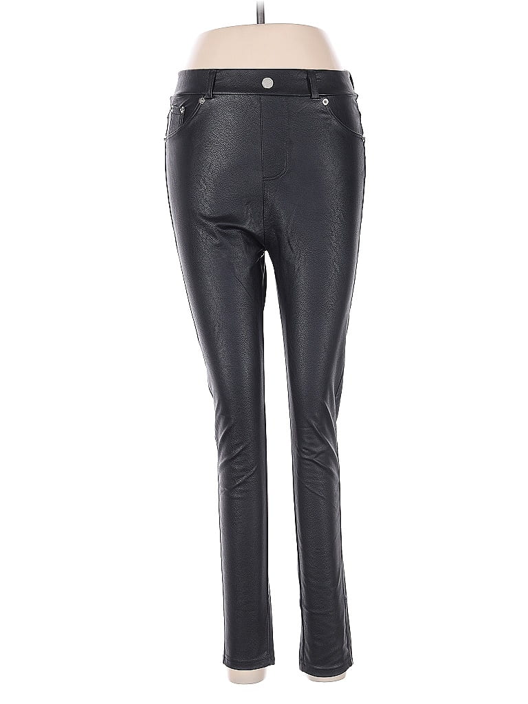 Assorted Brands Faux Leather Pants In Black