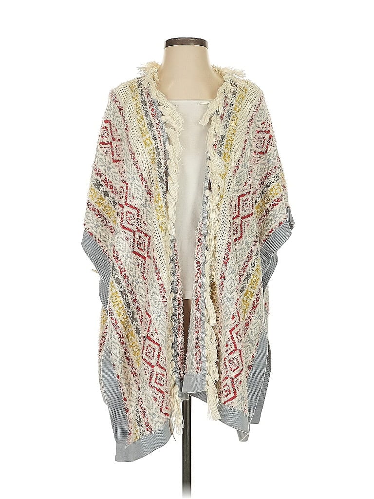 Pre-owned Love Carol Collection For Cabi Poncho In Gray