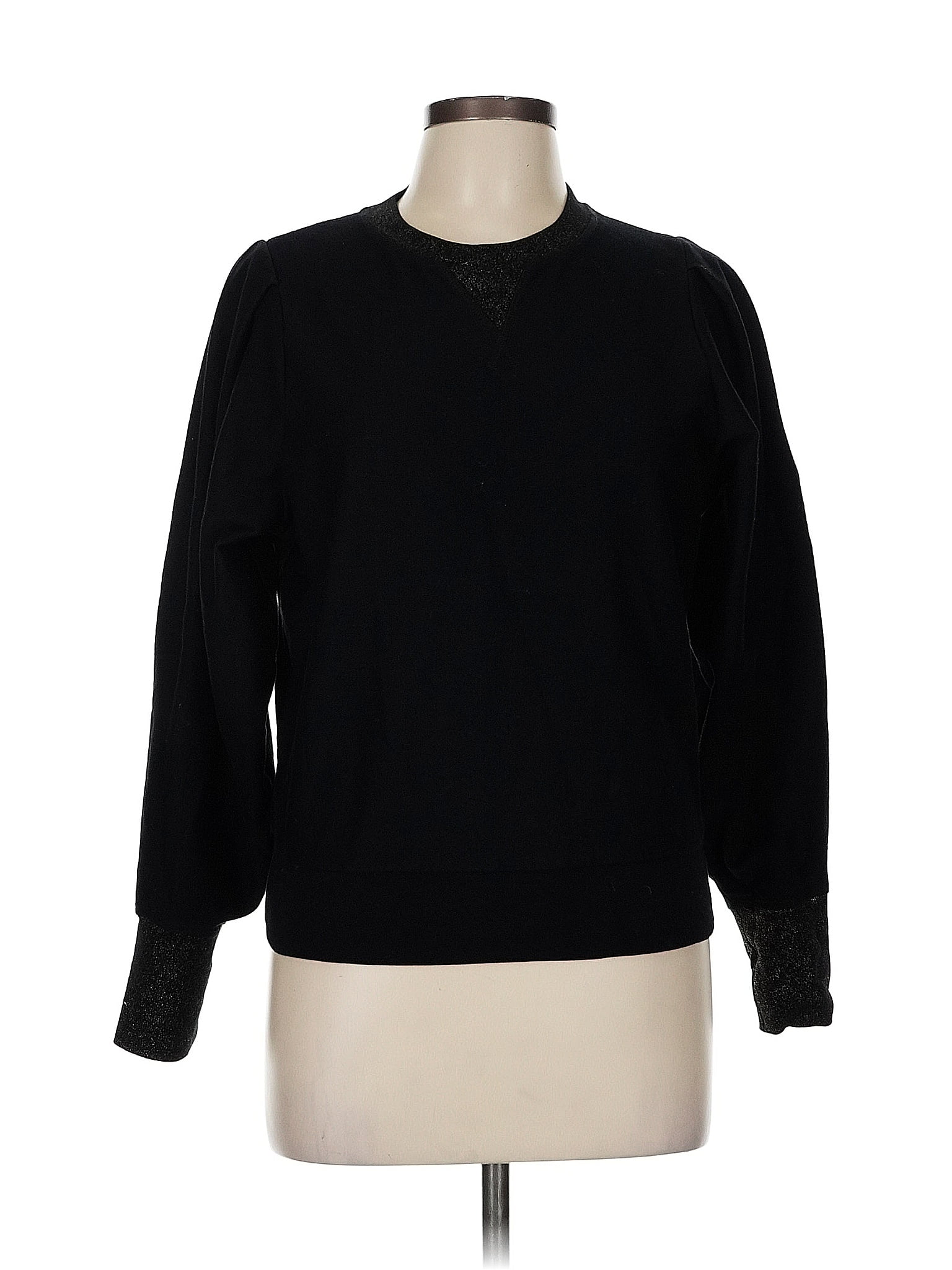 GSTQ Solid Black Pullover Sweater Size M