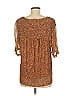 Rose + Olive Brown Short Sleeve Blouse Size M - photo 2