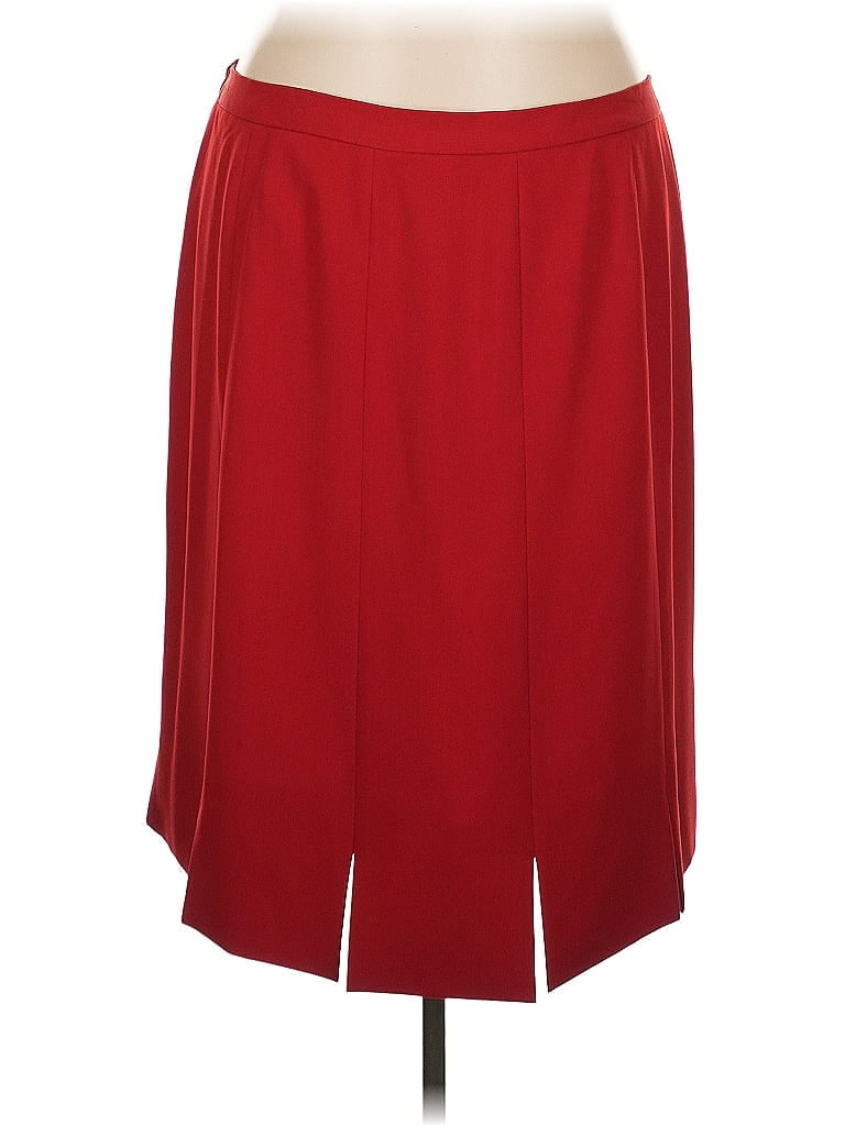 Kasper Solid Red Formal Skirt Size 20 - photo 1