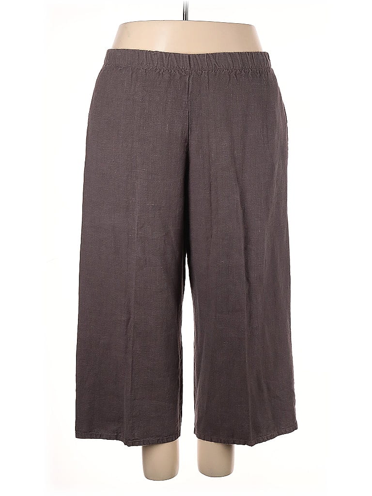 bryn WALKER 100% Linen Brown Linen Pants Size L - photo 1