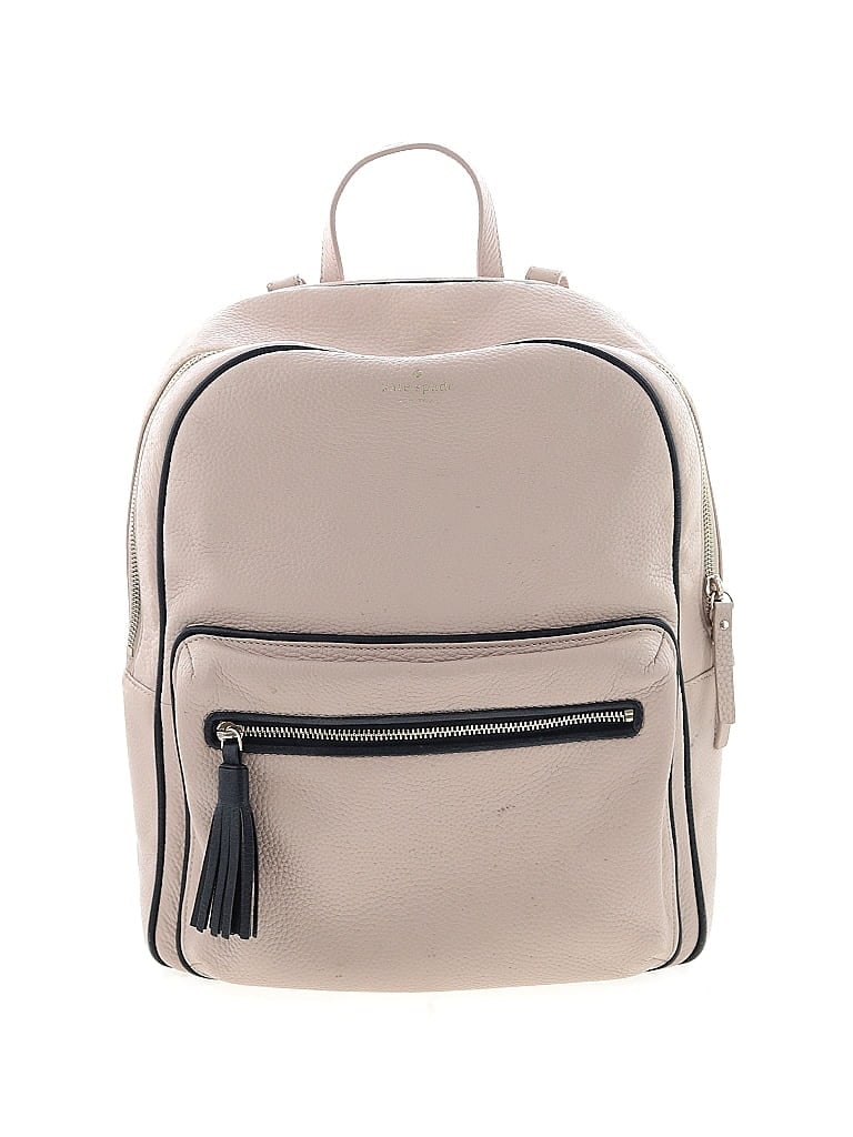 Kate Spade New York Gray Tan Leather Backpack One size - photo 1
