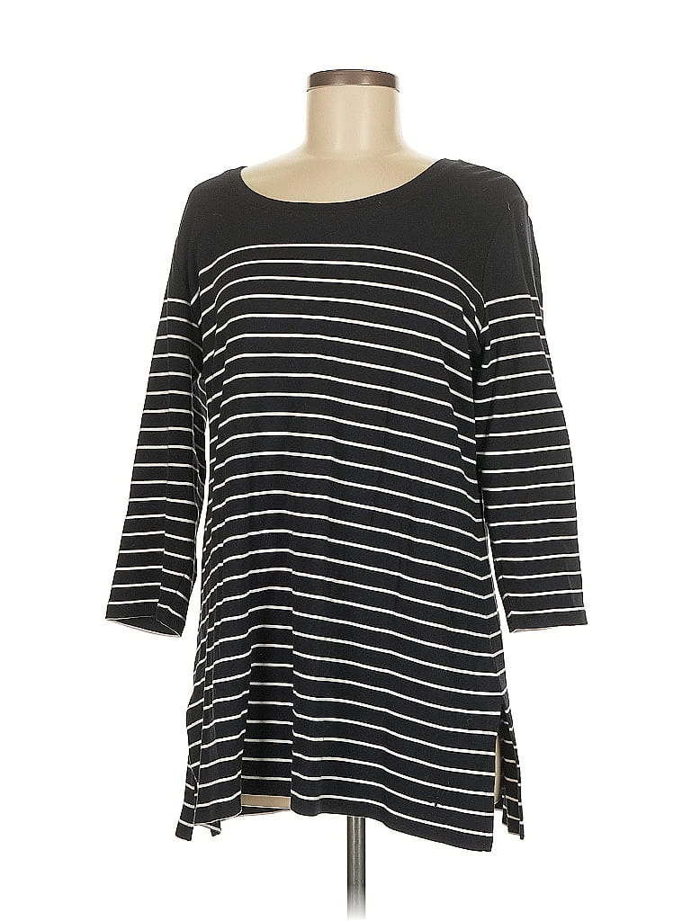 Isaac Mizrahi LIVE! 100% Cotton Black 3/4 Sleeve Top Size M - photo 1