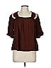 Ariat 100% Rayon Burgundy Short Sleeve Blouse Size M - photo 1