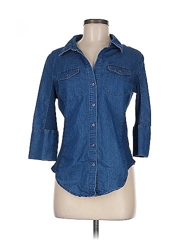 Ci Sono 3/4 Sleeve Button-Down Shirt (view 1)