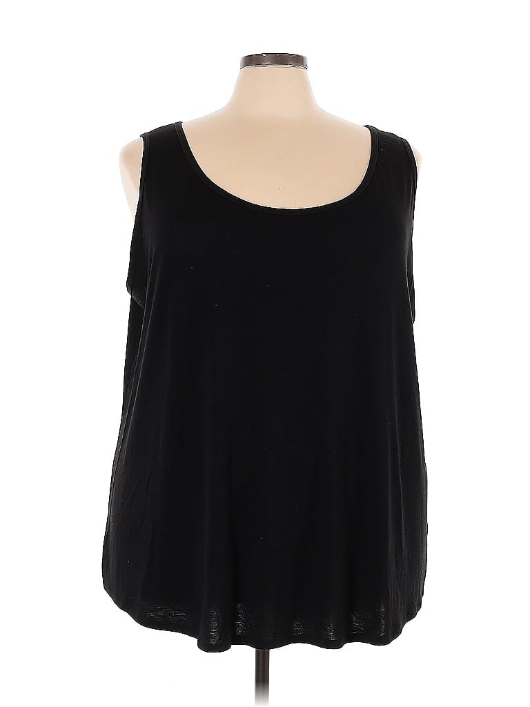 Terra & Sky Black Sleeveless T-Shirt Size 3X - photo 1