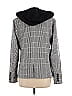 Evereve 100% Polyester Houndstooth Gray Blazer Size L - photo 2