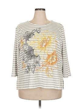 Alfred Dunner 3/4 Sleeve T Shirt