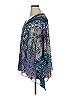 Belle By Kim Gravel 100% Polyester Blue 3/4 Sleeve Blouse Size XL - photo 5