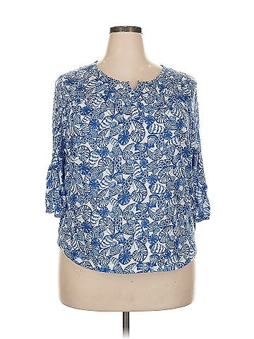 Palm Grove 3/4 Sleeve Blouse (view 1)