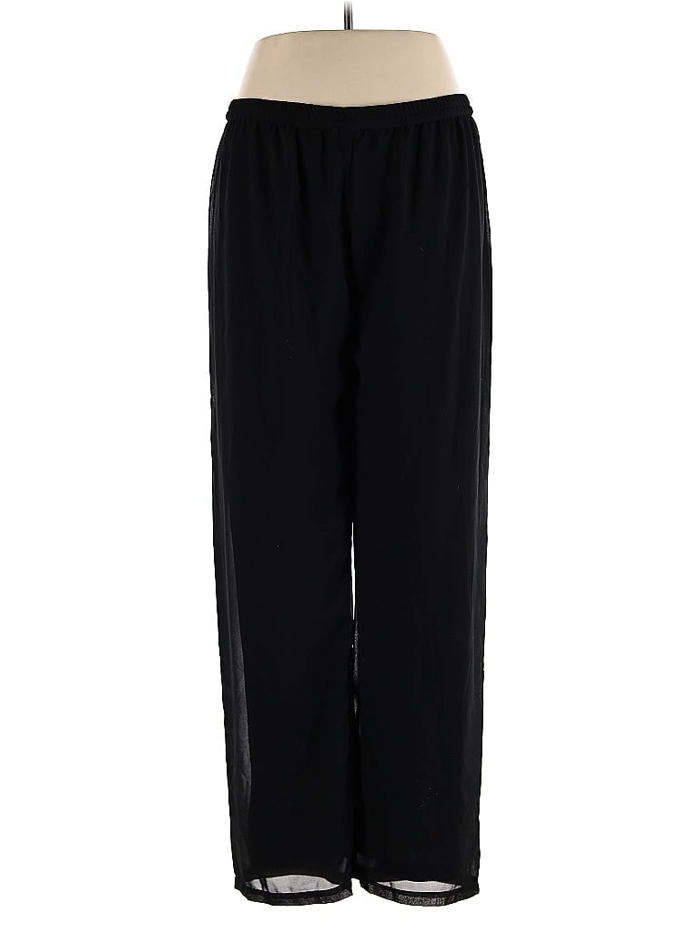 Roaman's 100% Polyester Black Casual Pants Size 18 - photo 1