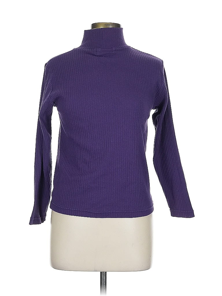 Lauren Brooke Purple Turtleneck Sweater Size L - photo 1
