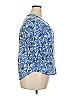 Palm Grove 100% Rayon Blue 3/4 Sleeve Blouse Size XL - photo 3