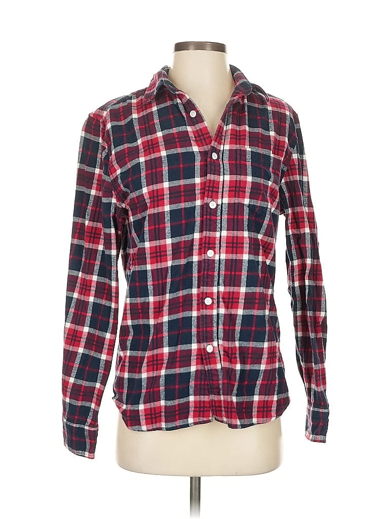 Pre-owned Line Of Trade Long Sleeve Button Down Shirt In Burgundy