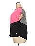 Xersion 100% Polyester Color Block Pink Short Sleeve T-Shirt Size XL - photo 5