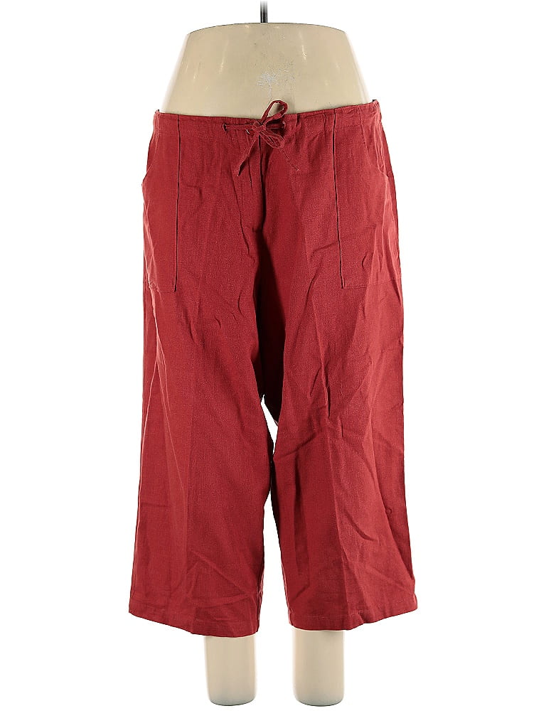 Jessica London Red Linen Pants Size 18 - photo 1