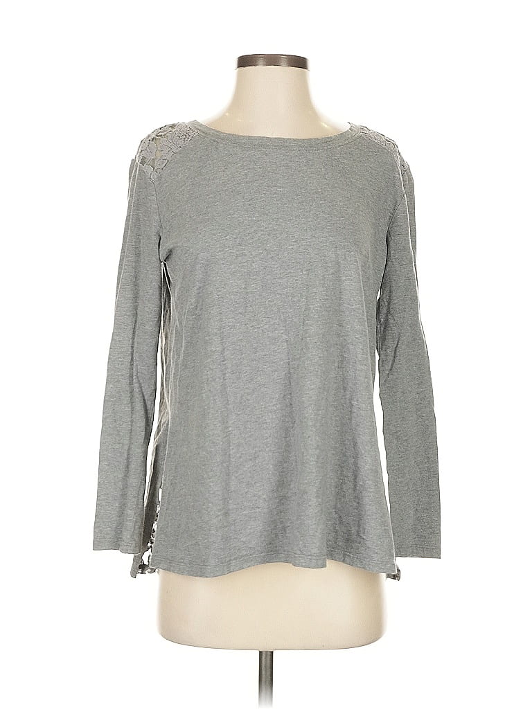 DKNY Jeans Gray Long Sleeve Top Size S - photo 1