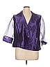 Alex Evenings 100% Polyester Purple Jacket Size 1X - photo 1