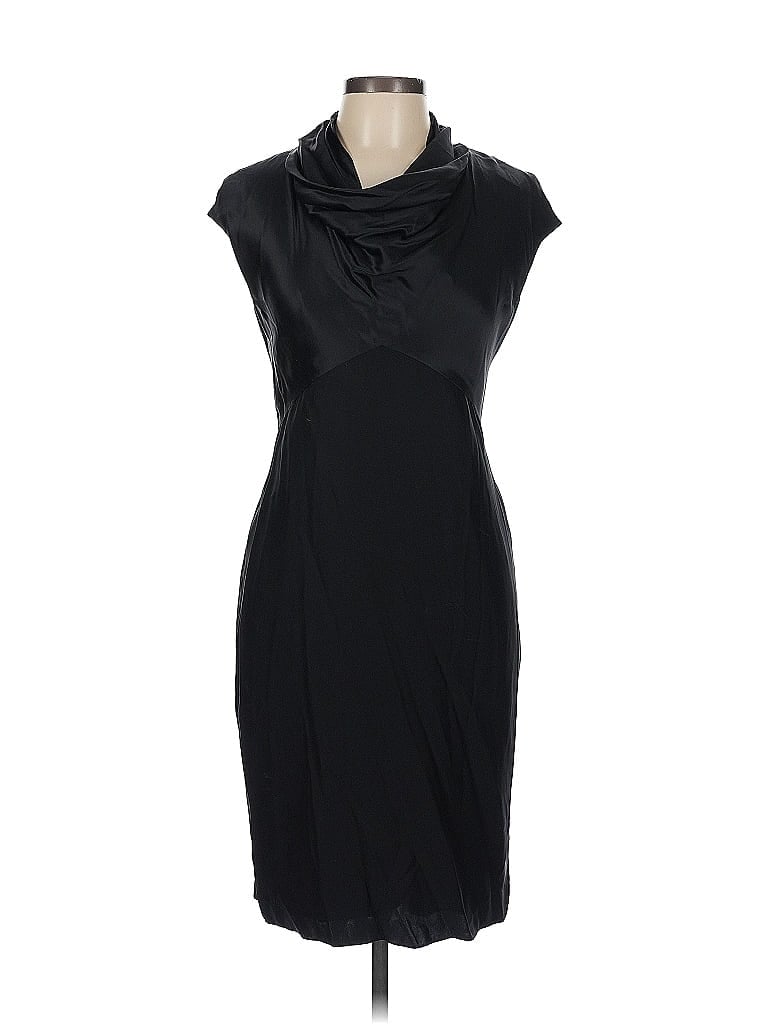 Magaschoni Solid Black Cocktail Dress Size 6 - photo 1