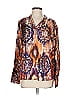 Les Copains 100% Silk Orange Long Sleeve Silk Top Size EU (IT) 46 / US 10 - photo 1
