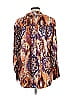 Les Copains 100% Silk Orange Long Sleeve Silk Top Size EU (IT) 46 / US 10 - photo 2