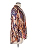 Les Copains 100% Silk Orange Long Sleeve Silk Top Size EU (IT) 46 / US 10 - photo 3