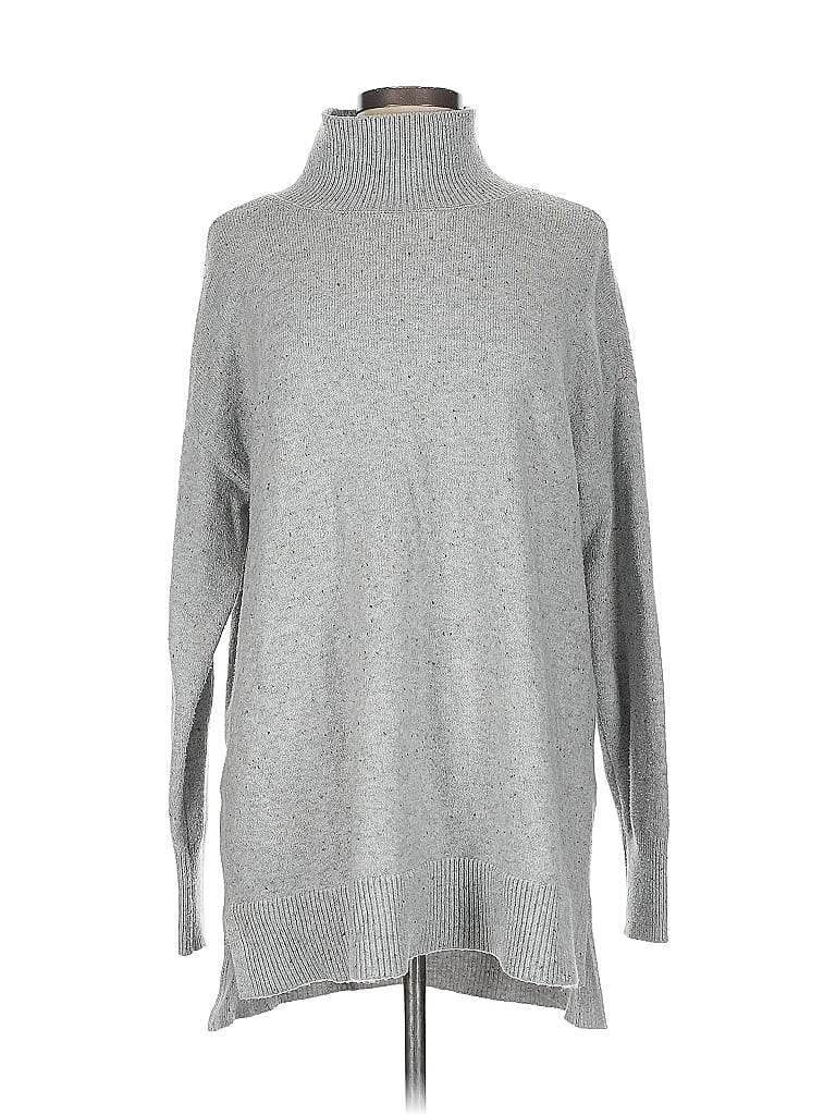 Pre-owned Ann Taylor Loft Turtleneck Sweater In Gray
