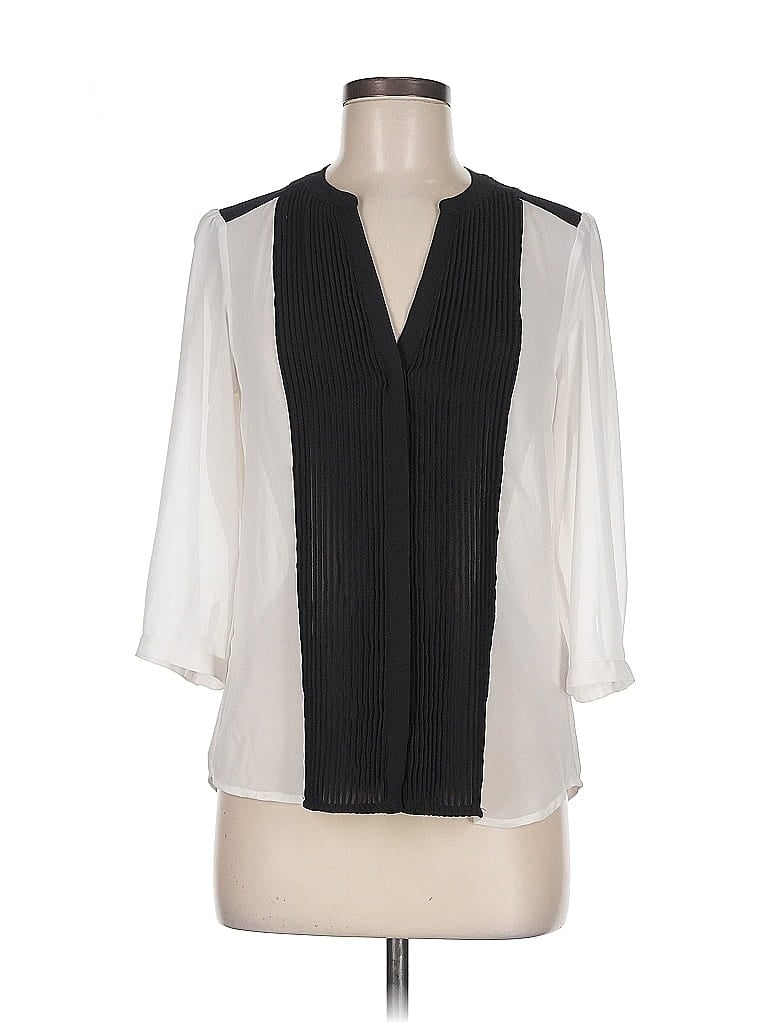 Pre-owned H&m 3/4 Sleeve Blouse In White