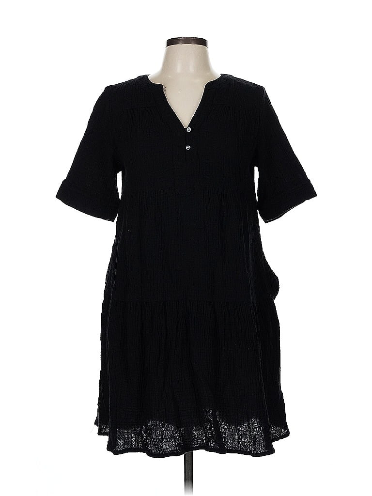 Magaschoni 100% Cotton Black Casual Dress Size M - photo 1