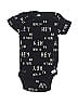 Gerber 100% Cotton Print Black Short Sleeve Onesie Size 0-3 mo - photo 1