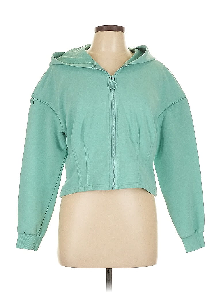 Pre-owned Fabletics Zip Up Hoodie In Green