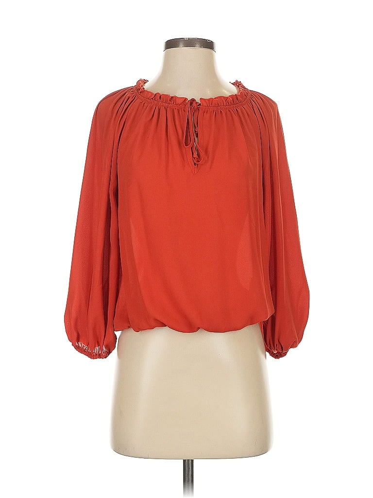 Veronica M. Orange 3/4 Sleeve Blouse Size XS - photo 1