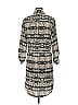 Veronica M. Print Gray Casual Dress Size L - photo 2