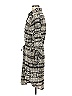 Veronica M. Print Gray Casual Dress Size L - photo 4