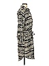 Veronica M. Print Gray Casual Dress Size L - photo 3