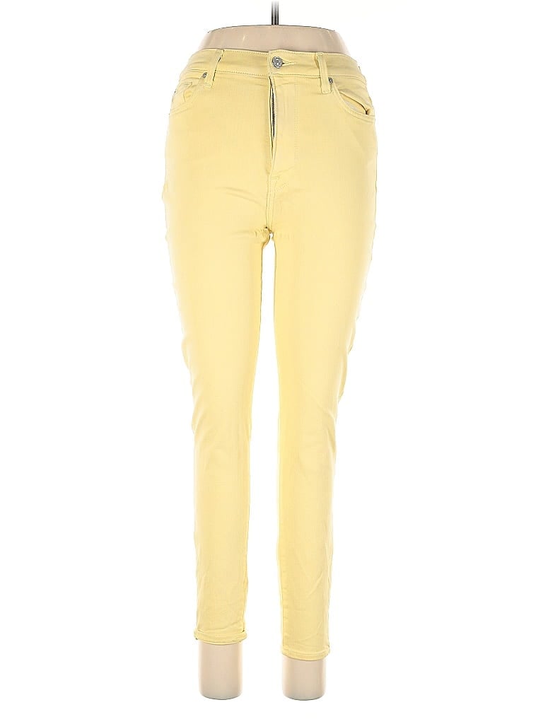 Pre-owned 7 For All Mankind Jeans In Yellow