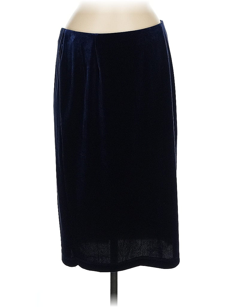 Susan Graver Solid Blue Formal Skirt Size M - photo 1