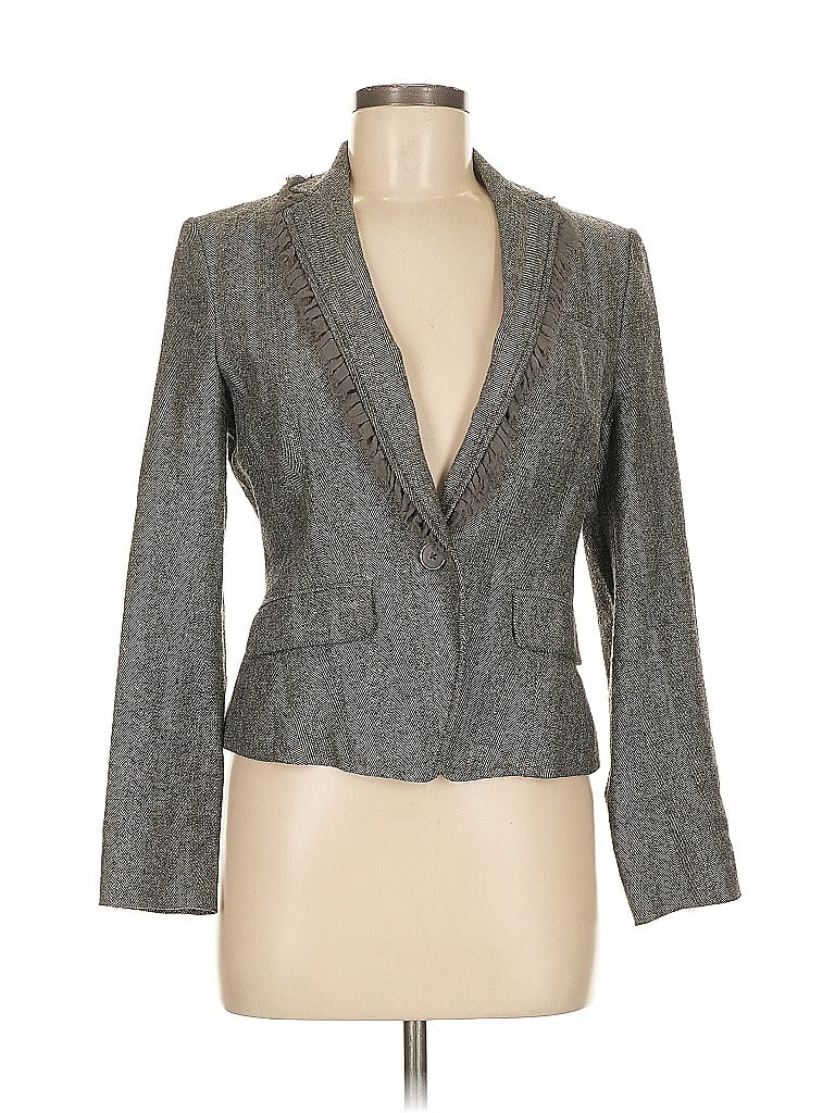 Pre-owned Banana Republic Wool Blazer Jacket In Gray