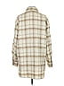 H&M 100% Polyester Plaid Ivory Coat Size S - photo 2