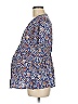 Isabel Maternity 100% Rayon Blue Short Sleeve Blouse Size M - photo 5