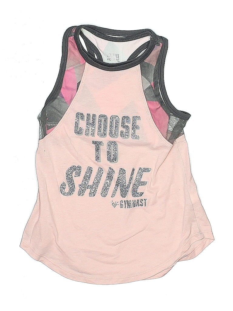 Click to view more detailed imagery on our partner's website Pre-owned Justice Active Kids' Active Tank Top In Pink