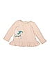 Baby Boden 100% Cotton Ivory Pink Long Sleeve Top Size 12-18 mo - photo 1