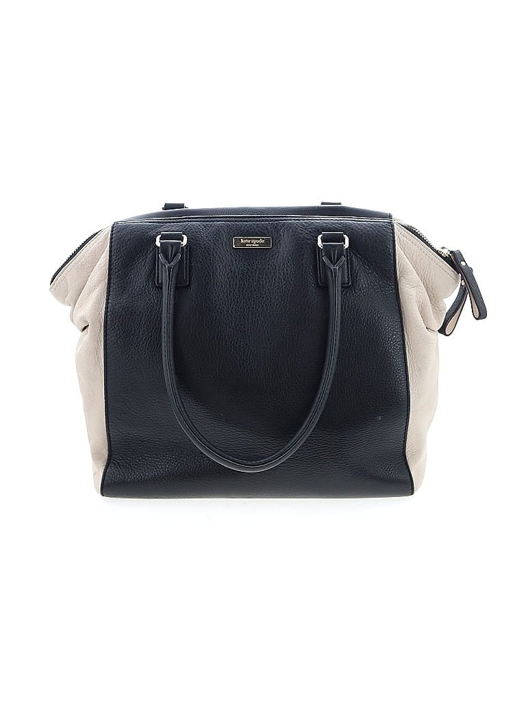 Kate Spade New York Color Block Gray Black Leather Shoulder Bag One size - photo 1