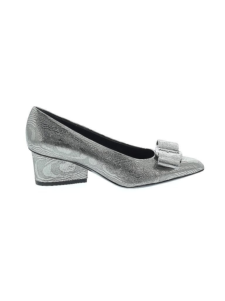 Salvatore Ferragamo Metallic Silver Heels Size 4 1/2 (wide) - photo 1