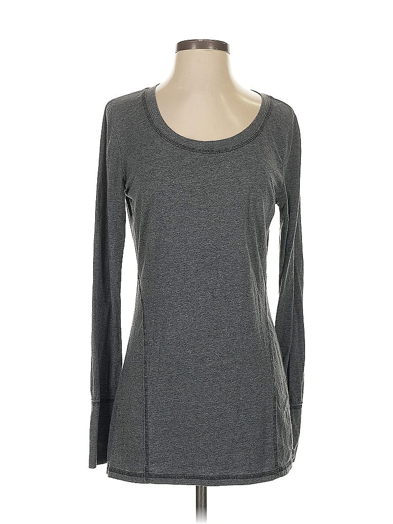 Pre-owned Athleta Long Sleeve T-shirt In Gray