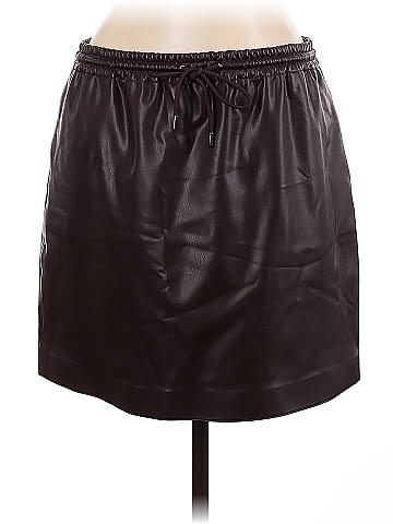 Theory Faux Leather Skirt (view 1)